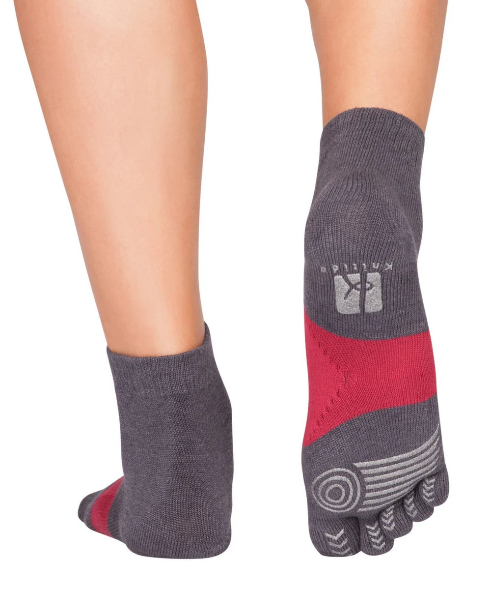 Calcetines de dedos Marathon TS Gris/Rojo - Ohana Barefoot