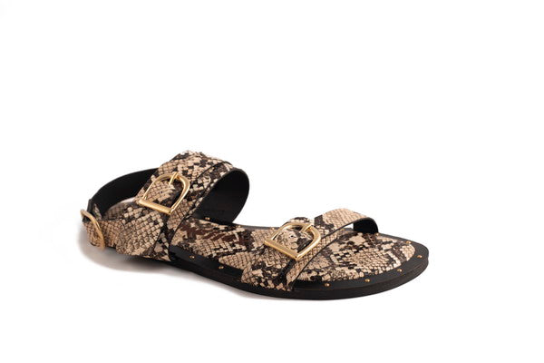 Sandalia barefoot 1567 Habibi beige 2 hebillas - Ohana Barefoot