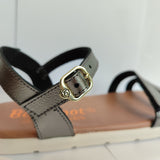 Sandalia de transicion Caprone Plomo 2 velcros - Ohana Barefoot