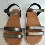 Sandalia de transicion Caprone Plomo 2 velcros - Ohana Barefoot