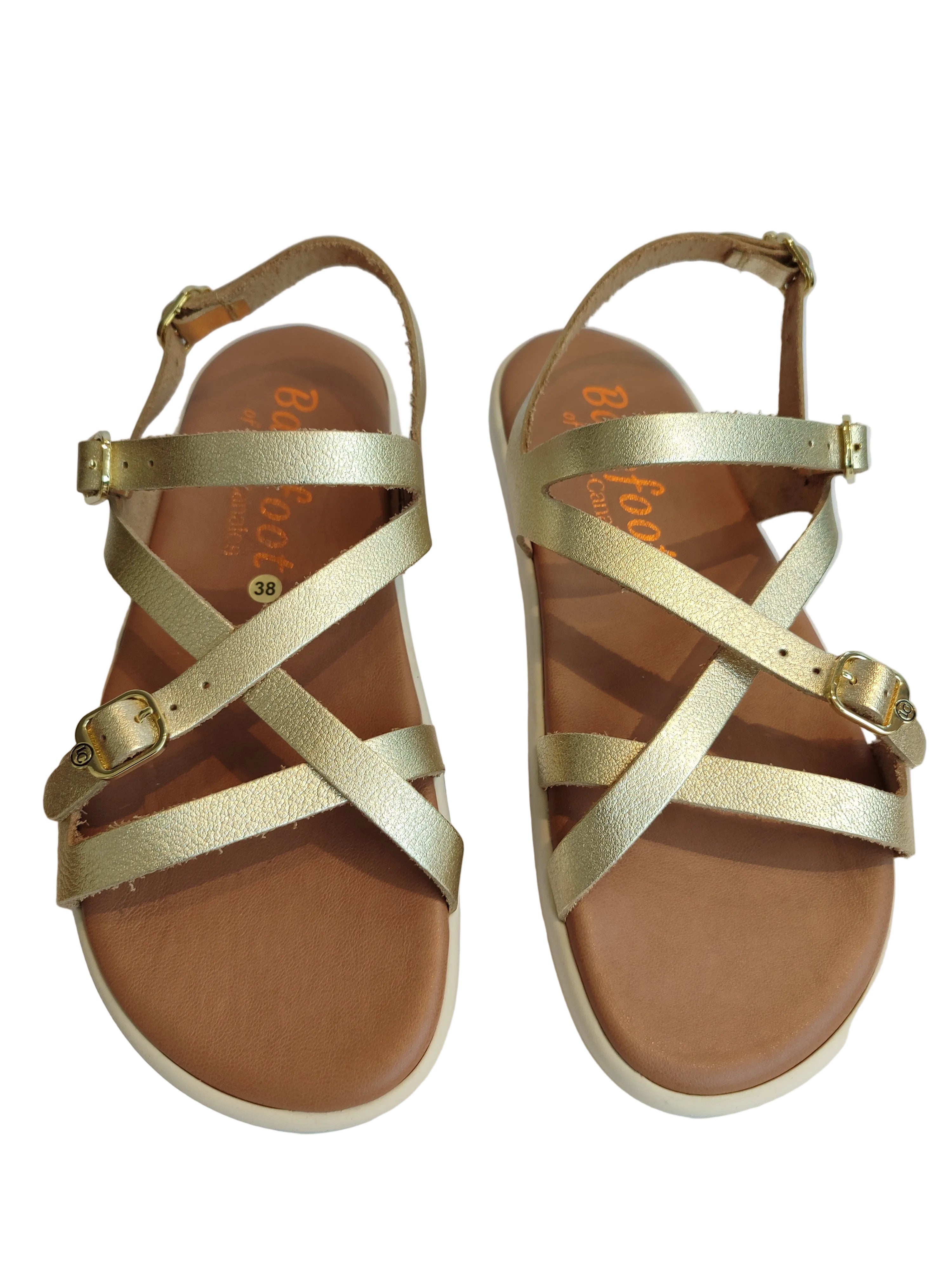 Sandalias de transicion Caprone Champagne - Ohana Barefoot