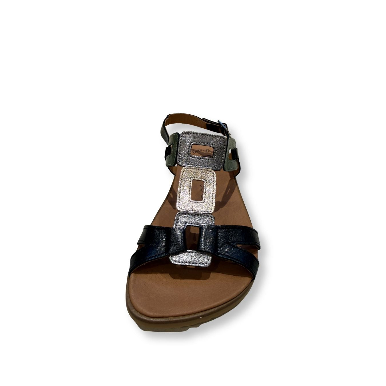 Sandalia barefoot Musa metalizado Negro Multi - Ohana Barefoot