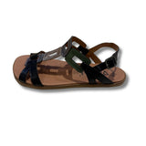 Sandalia barefoot Musa metalizado Negro Multi - Ohana Barefoot