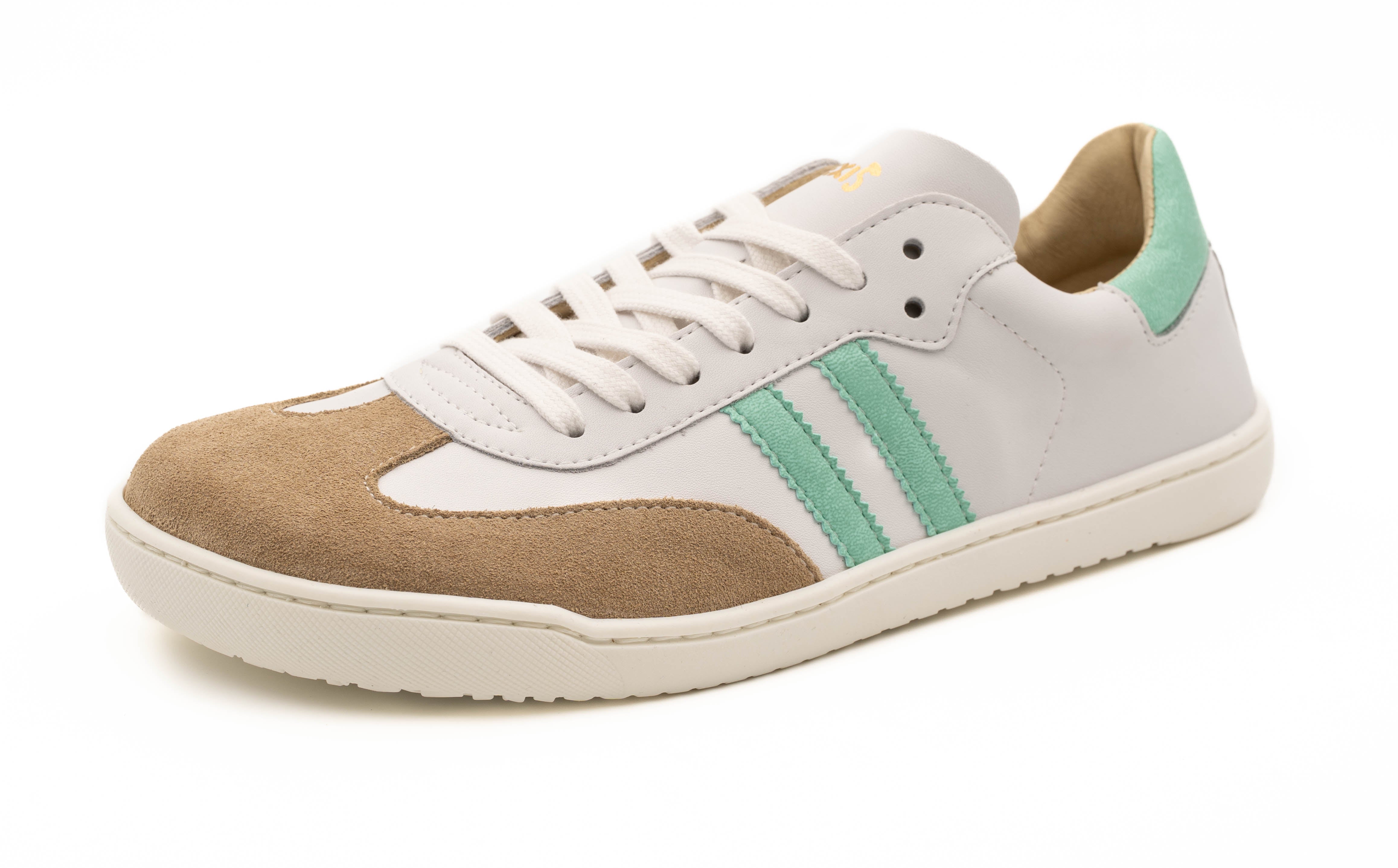 Deportiva barefoot 9028-XL horma ancha serraje Arena/Blanco/Maldive - Ohana Barefoot