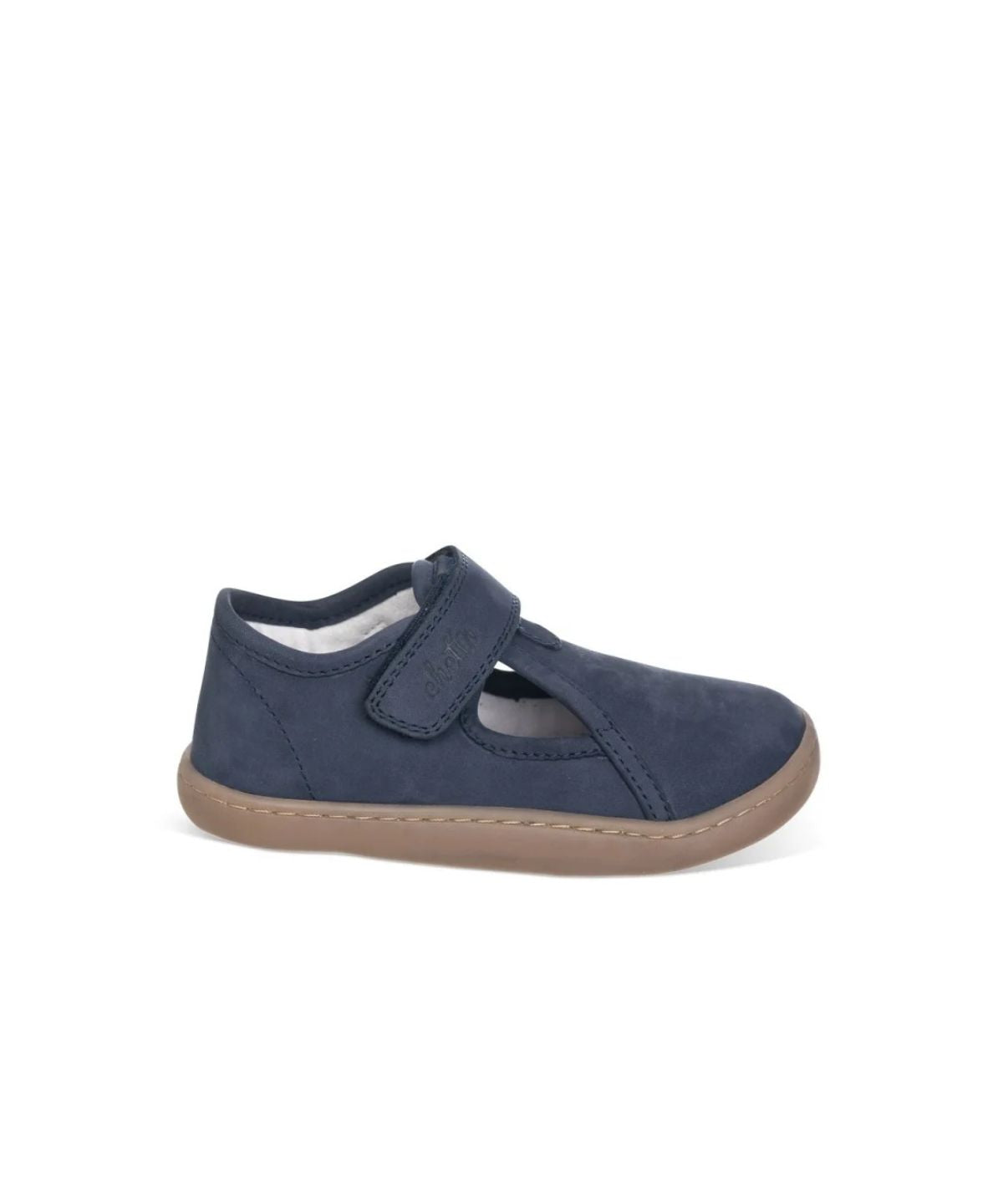 Pepito respetuoso en piel de color Azul Marino - Ohana Barefoot
