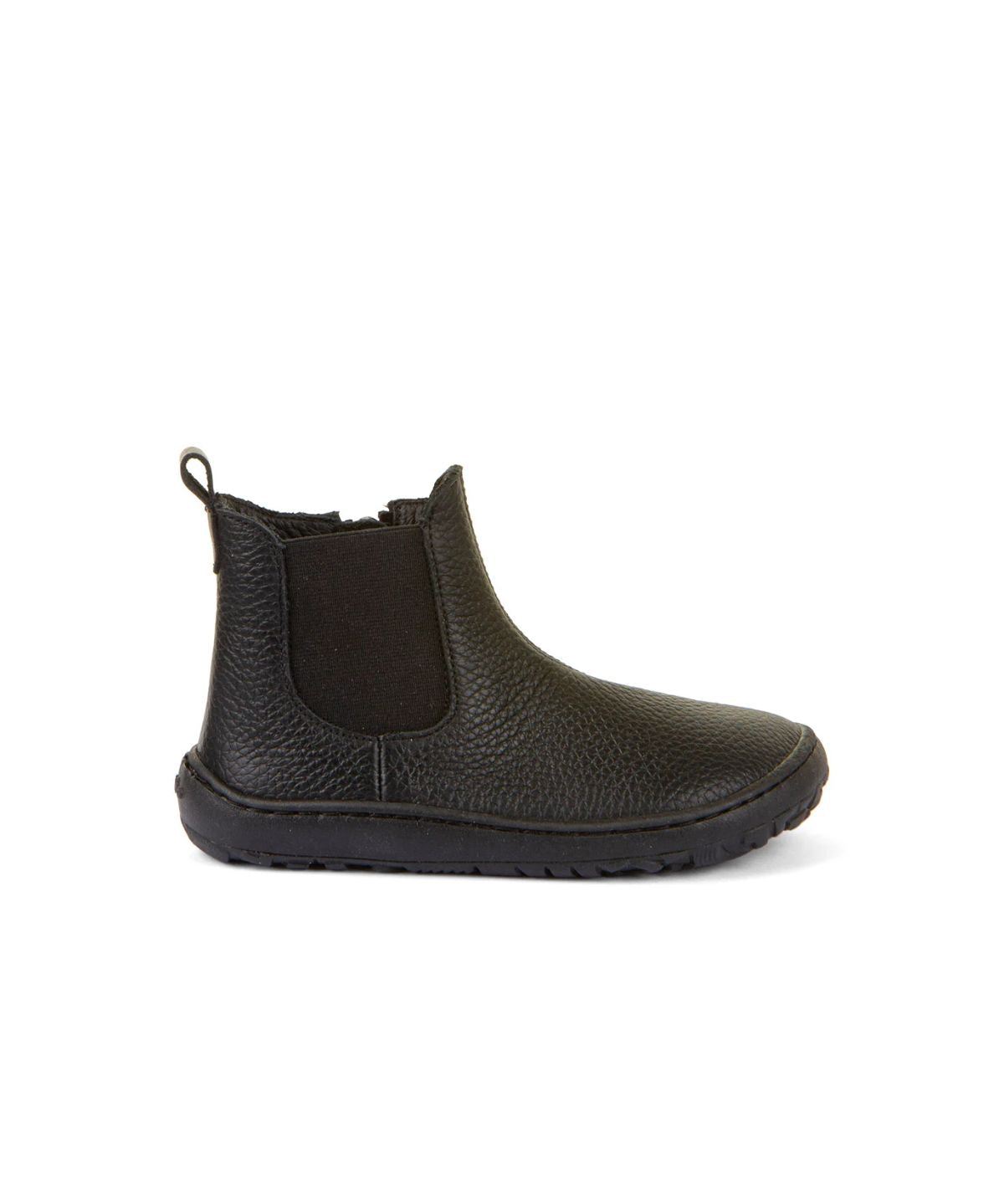 Botin barefoot Chelys Black de piel hidrofugada - Ohana Barefoot