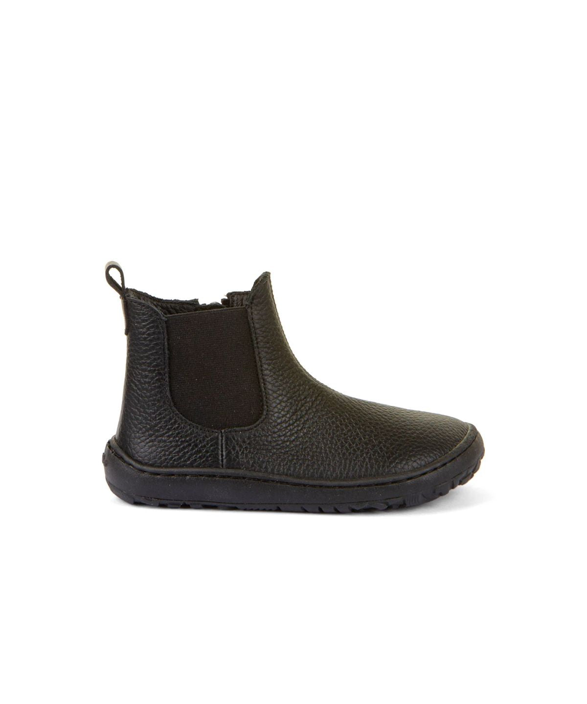 Botin barefoot Chelys Black de piel hidrofugada - Ohana Barefoot