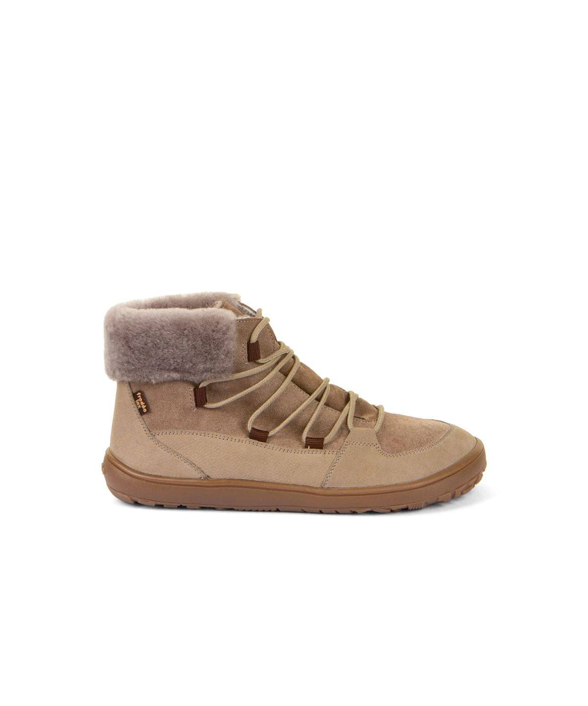 Bota barefoot Furry W Up Taupe con membrana TEX - Ohana Barefoot