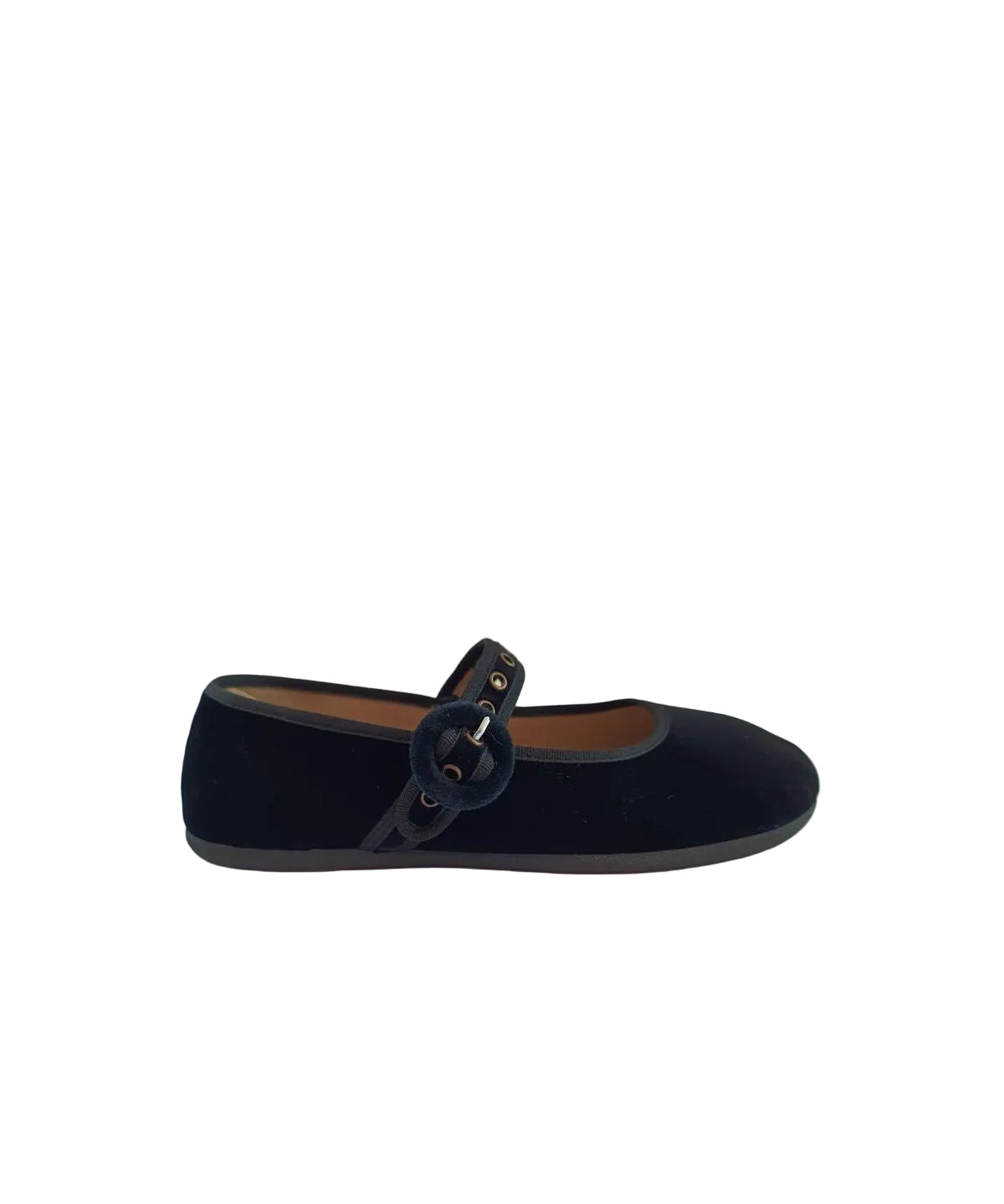Merceditas barefoot de terciopelo Negro con hebilla y ojales - Ohana Barefoot