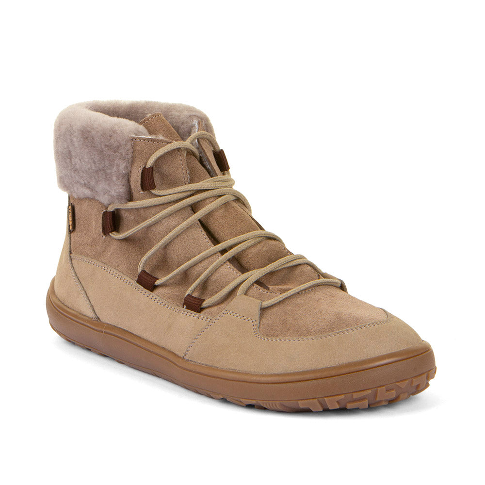 Bota barefoot Furry W Up Taupe con membrana TEX - Ohana Barefoot