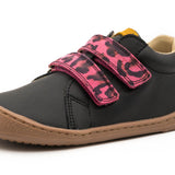 Botin respetuoso infantil Marron con animal print en Fucsia