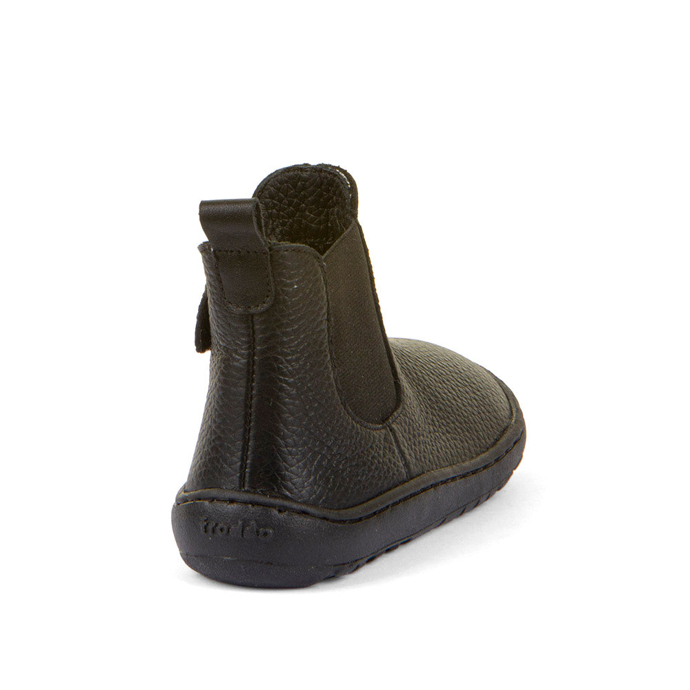 Botin barefoot Chelys Black de piel hidrofugada - Ohana Barefoot
