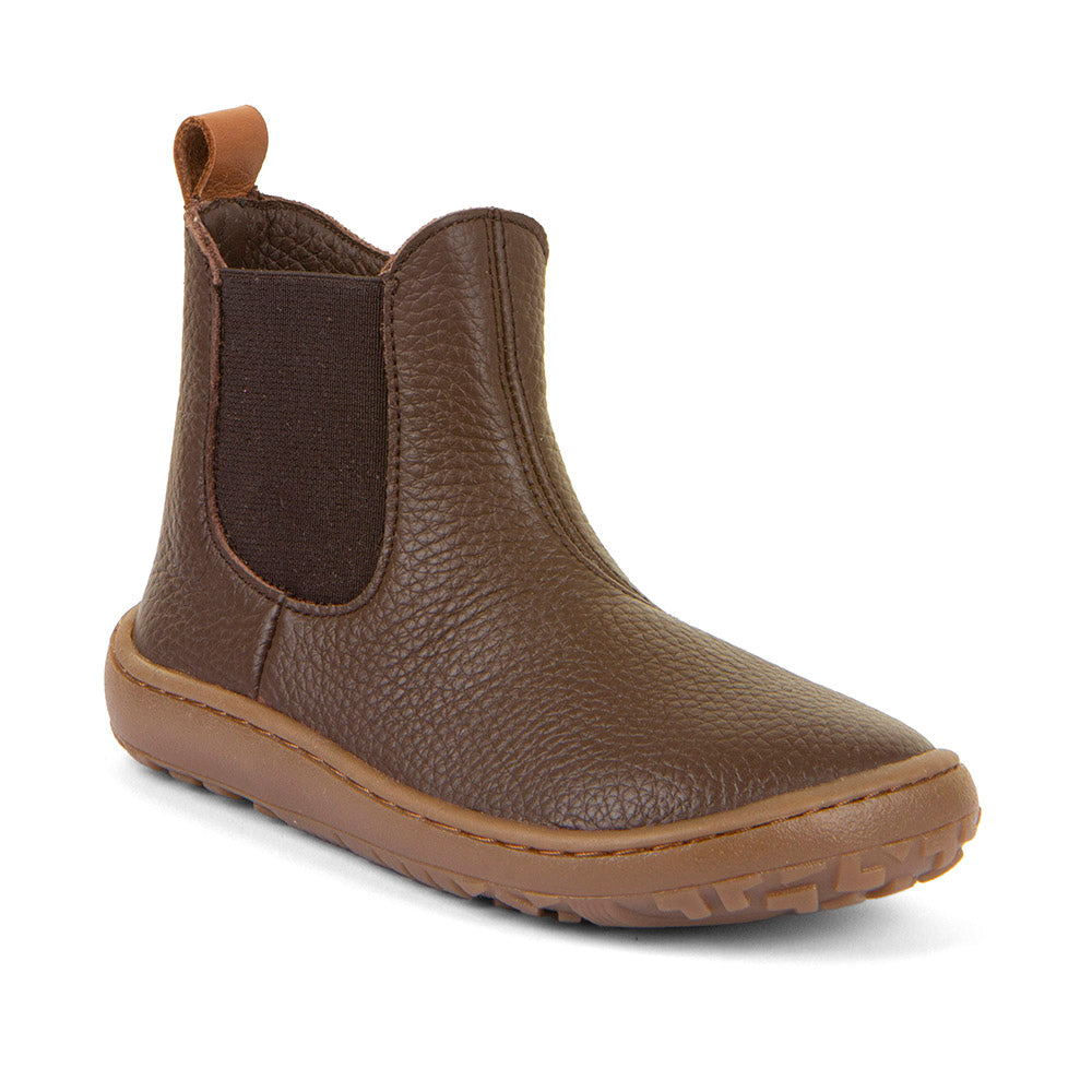 Botin barefoot Chelys Brown de piel hidrofugada - Ohana Barefoot