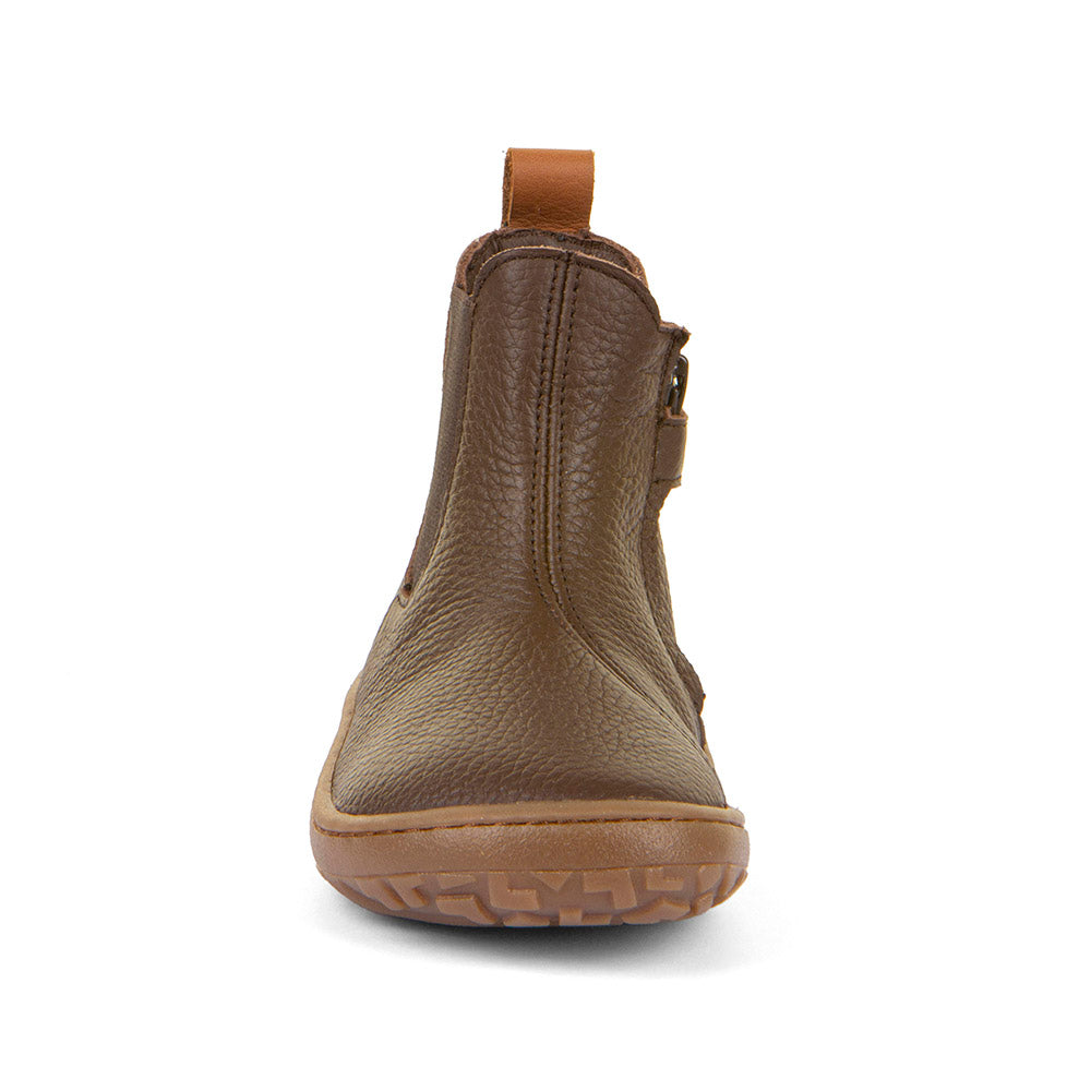 Botin barefoot Chelys Brown de piel hidrofugada - Ohana Barefoot