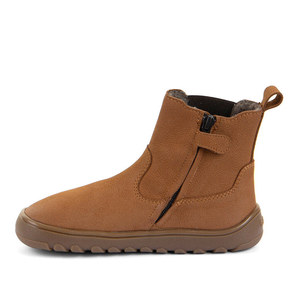 Botin barefoot Up Chelys Wool Cognac con membrana TEX - Ohana Barefoot