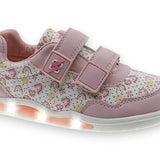 Deportiva respetuosa con luces rosa con arcoiris - Ohana Barefoot