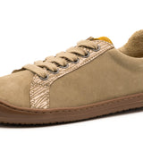 Zapatilla barefoot de serraje color Arena/Cebra