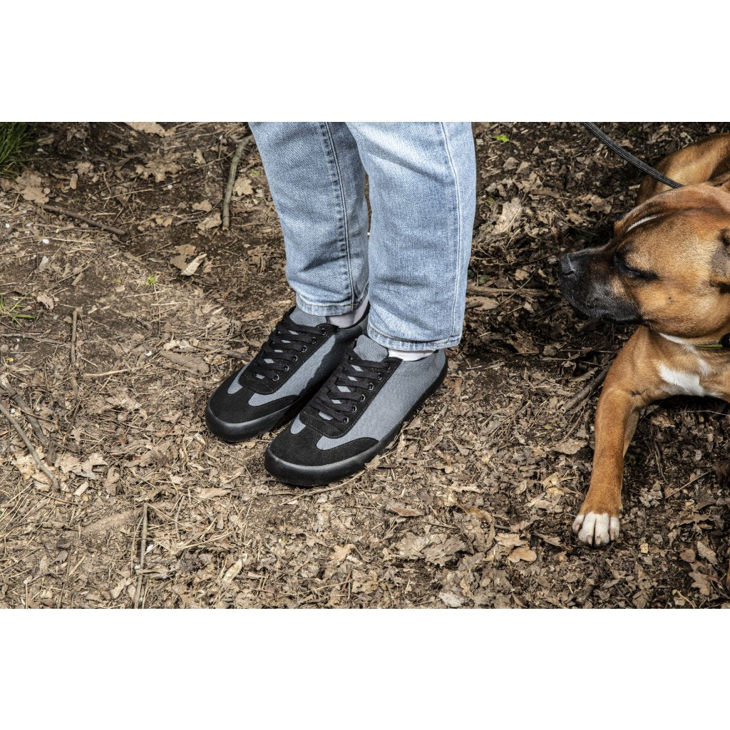 Zapatilla barefoot modelo Felix Dark Grey / Black (2 hormas) - Ohana Barefoot