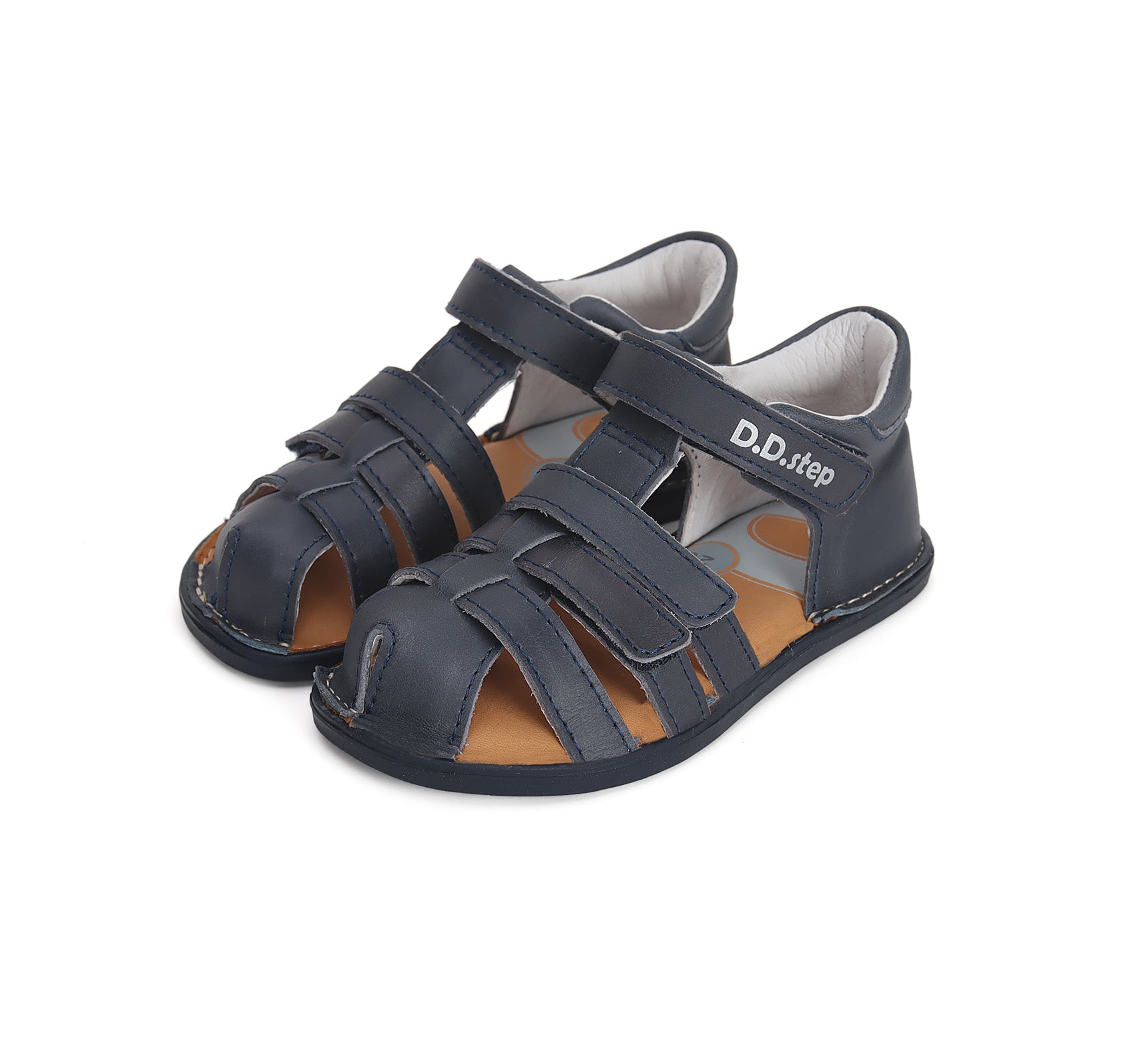 Sandalias respetuosas de piel Azul Marino - Ohana Barefoot