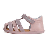 Sandalia respetuosa de piel en Rosa - Ohana Barefoot