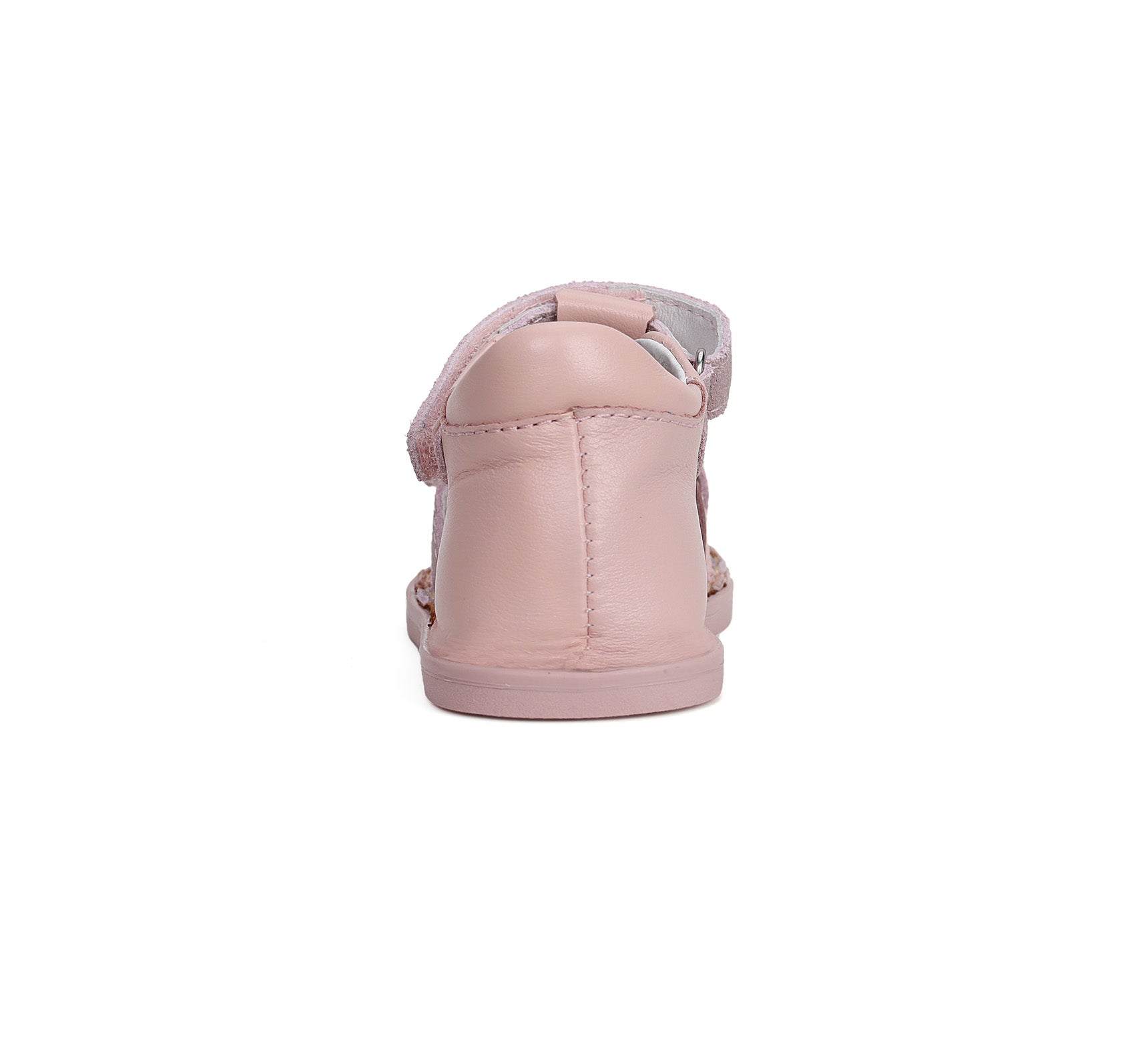 Sandalia respetuosa de piel en Rosa - Ohana Barefoot