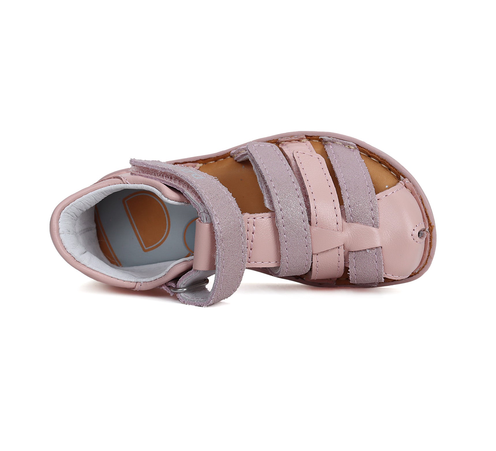 Sandalia respetuosa de piel en Rosa - Ohana Barefoot