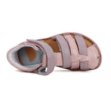 Sandalia respetuosa de piel en Rosa - Ohana Barefoot