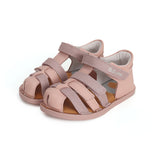 Sandalia respetuosa de piel en Rosa - Ohana Barefoot