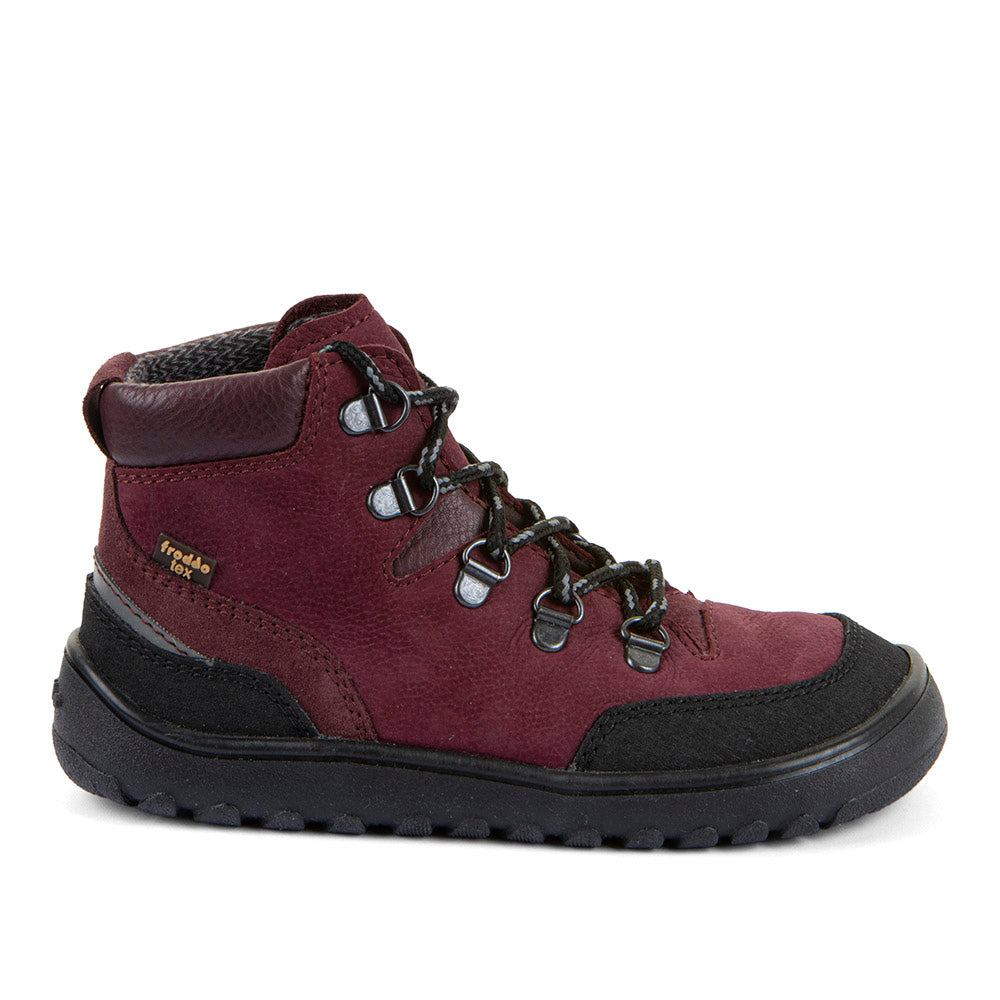 Bota barefoot Up Trail Tex Bordeaux con membrana TEX - Ohana Barefoot