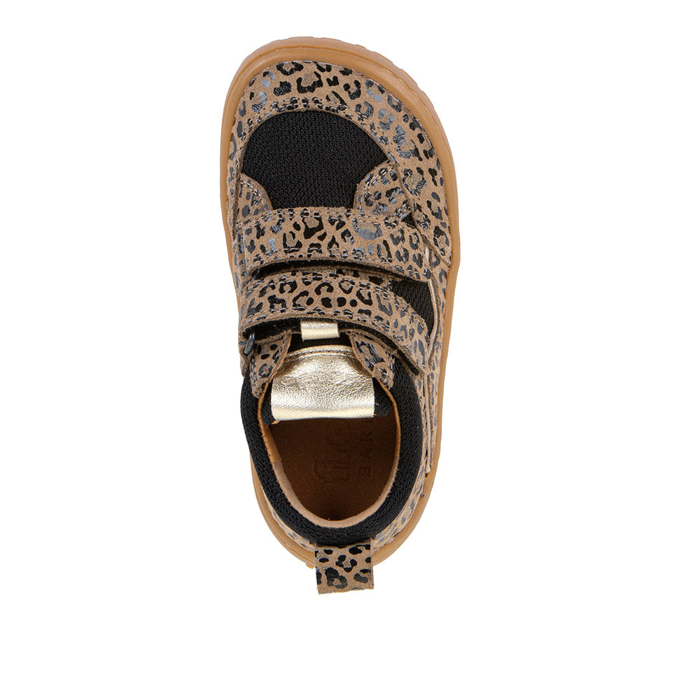 Deportiva respetuosa Baze Beige/ animal print hidrofugado - Ohana Barefoot