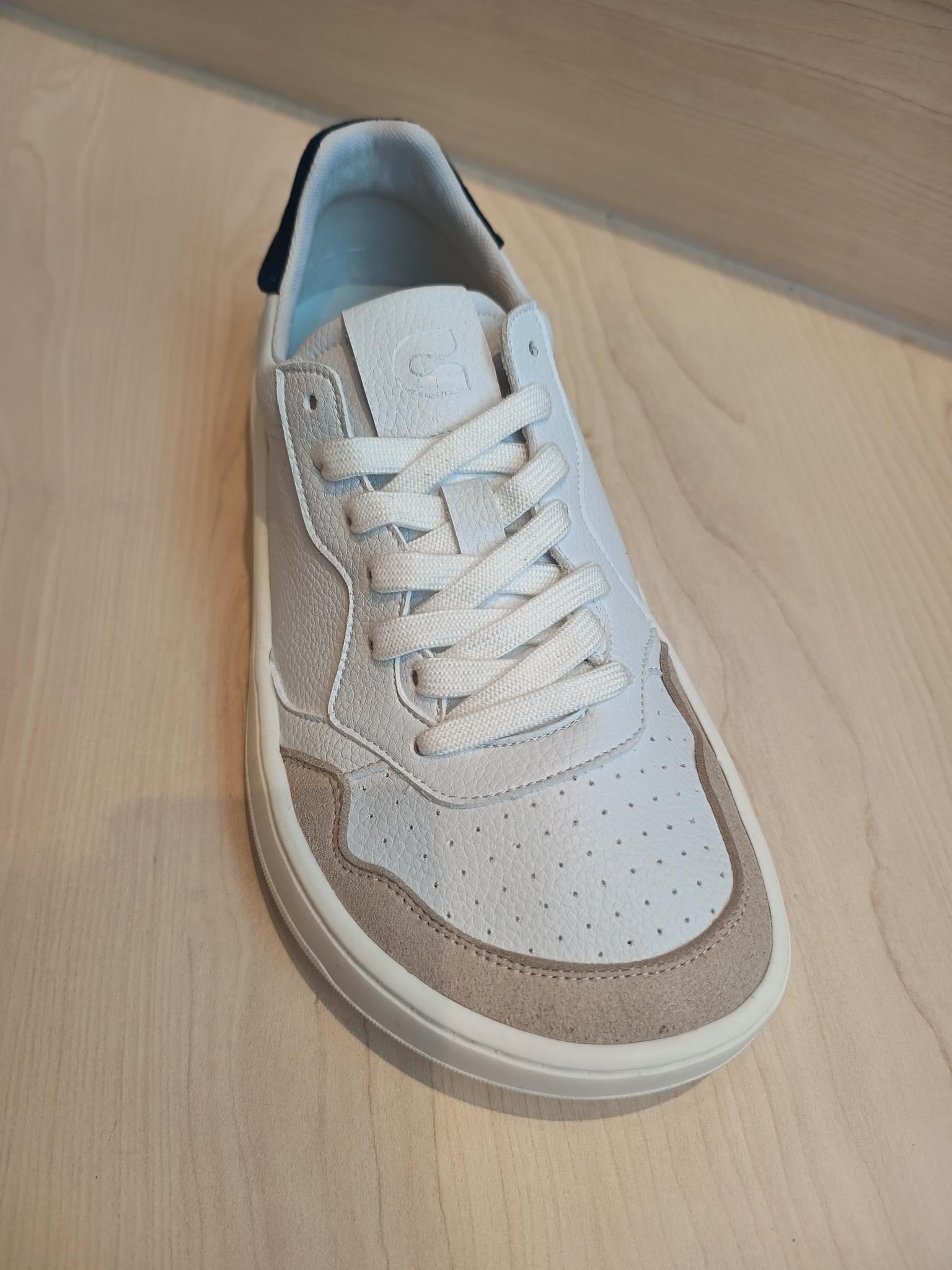 Zapatilla barefoot horma ancha Axis Blanco-Marino - Ohana Barefoot