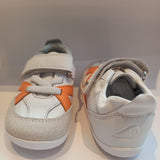 Zapatilla respetuosa primeros pasos Chase White-Orange peel - Ohana Barefoot