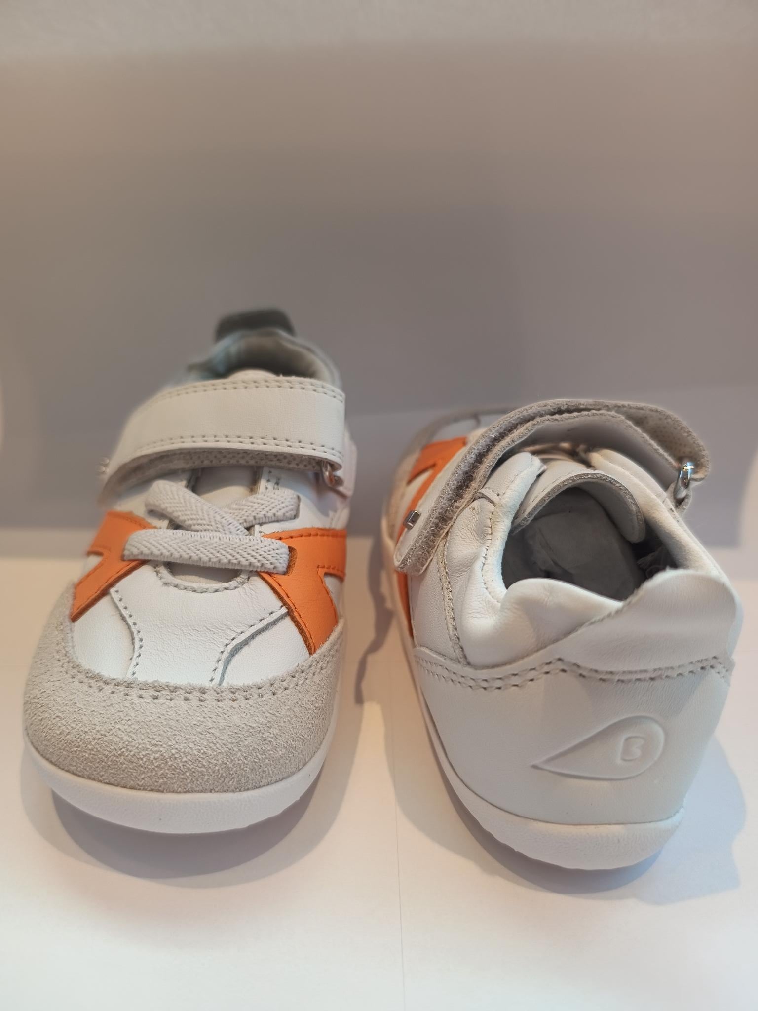 Zapatilla respetuosa primeros pasos Chase White-Orange peel - Ohana Barefoot