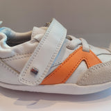 Zapatilla respetuosa primeros pasos Chase White-Orange peel - Ohana Barefoot