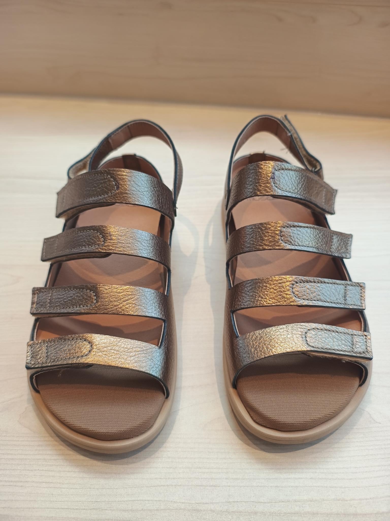 Sandalia barefoot para plantillas Bason Metalizado Mercurio - Ohana Barefoot