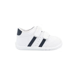 Deportiva respetuosa B500 Amancio Blanco Navy piel lavable