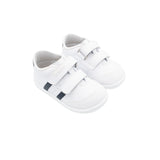 Deportiva respetuosa B500 Amancio Blanco Navy piel lavable