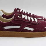 Sneakers barefoot Marina serraje en color granate