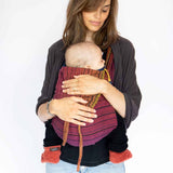 Patucos respetuosos en forro polar para porteo en color Teja