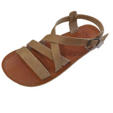 Sandalia respetuosa de piel en color Arena