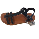 Sandalia respetuosa de piel en color Negro