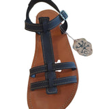 Sandalia respetuosa de piel en color Negro