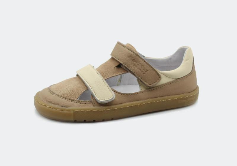 SANDALIA RESPETUOSA VIENTO ARENA DE 2 VELCROS BLANDITOS BY CRIO´S - Ohana Barefoot