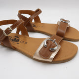 Sandalia barefoot Tabarca cuero/metalizado - Ohana Barefoot