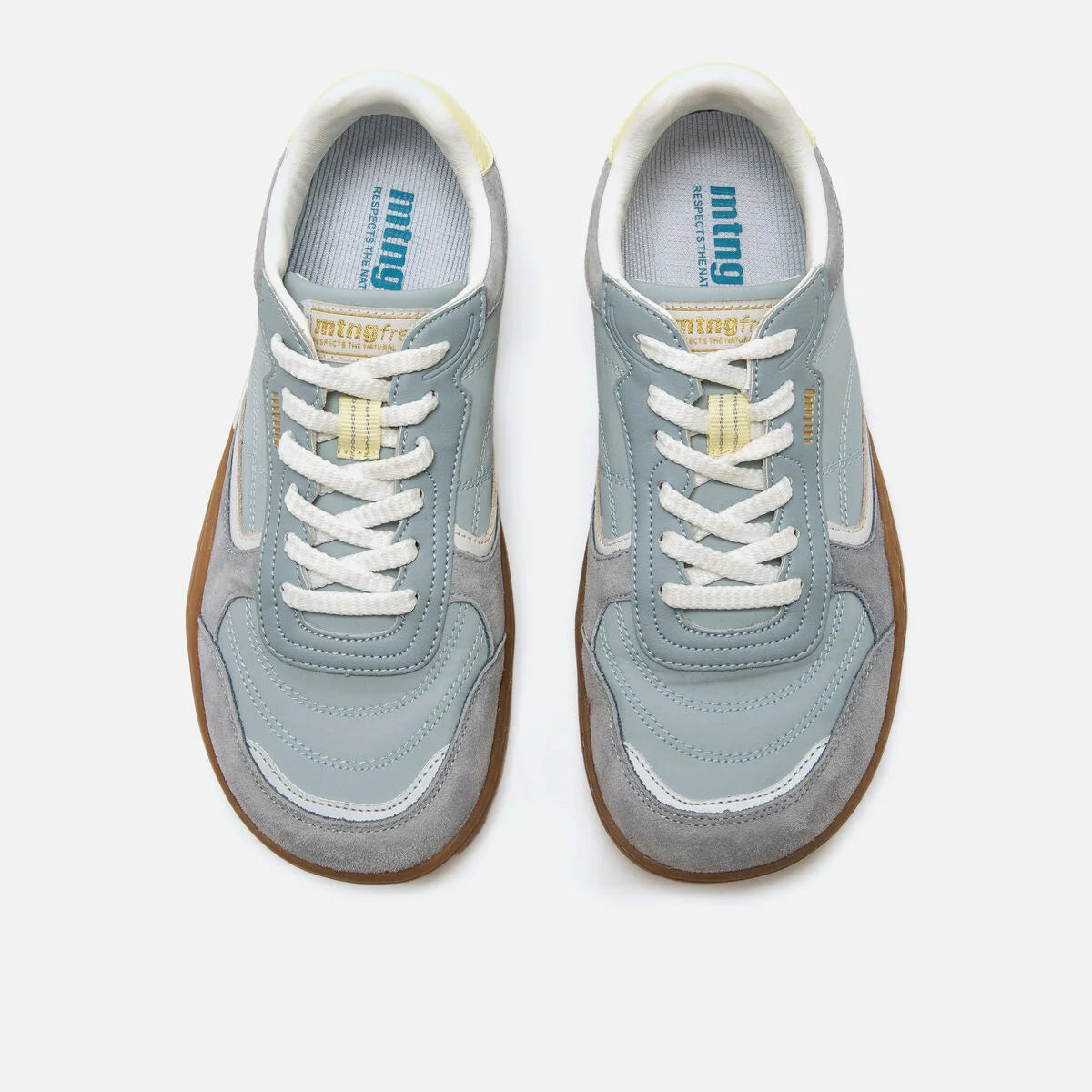 Zapatilla barefoot de piel Free Orbit Azul claro - Ohana Barefoot