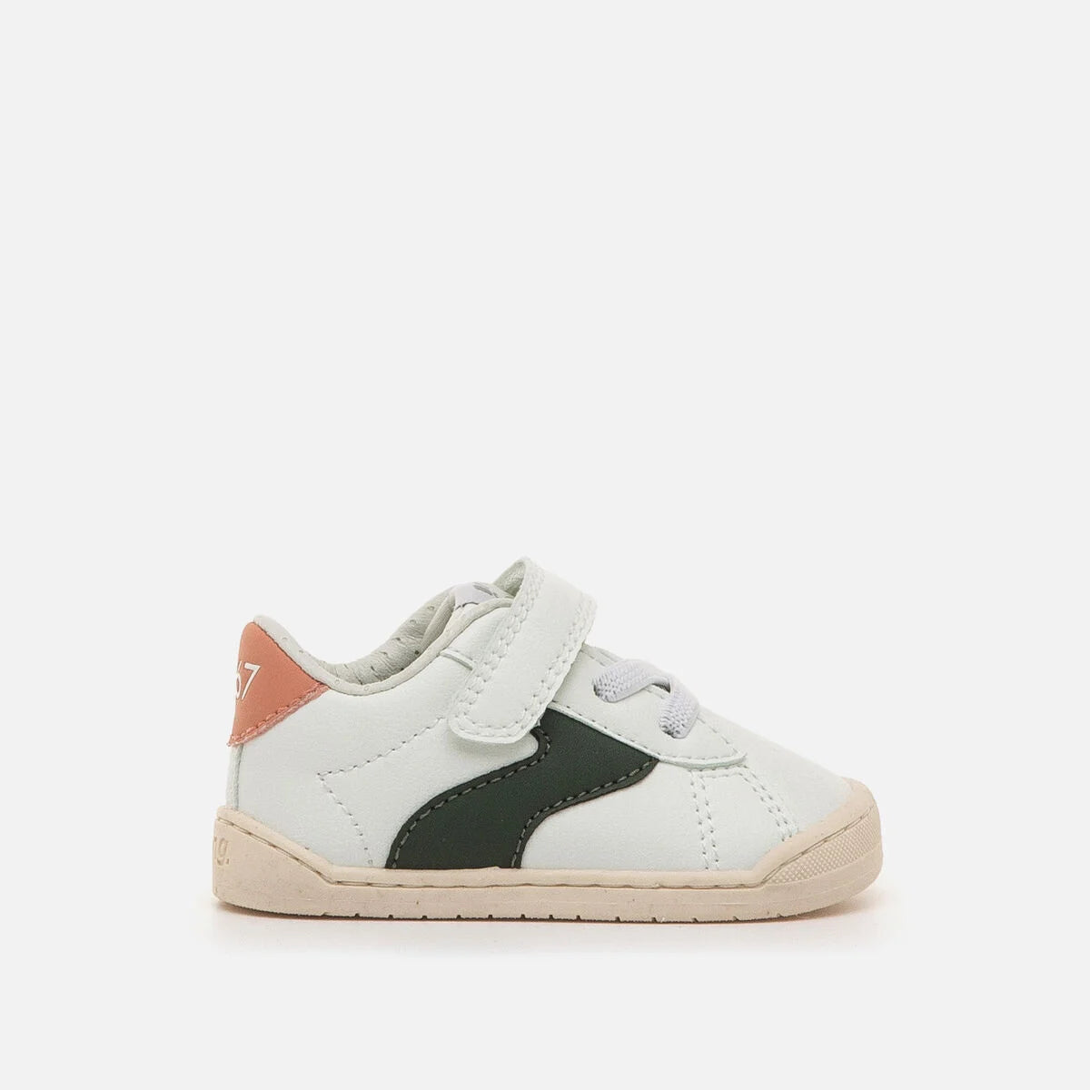 Deportiva respetuosa primeros pasos Free Baby Blanco/Verde - Ohana Barefoot