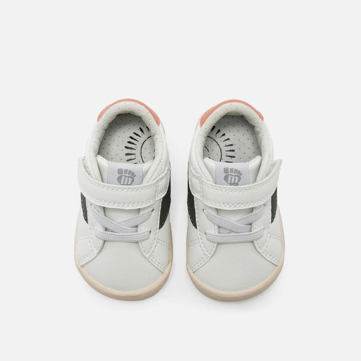 Deportiva respetuosa primeros pasos Free Baby Blanco/Verde - Ohana Barefoot
