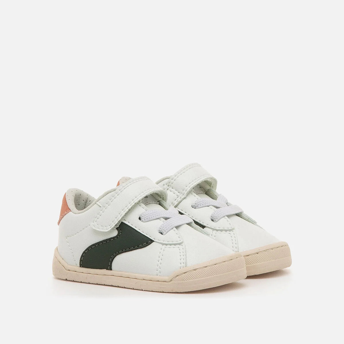Deportiva respetuosa primeros pasos Free Baby Blanco/Verde - Ohana Barefoot
