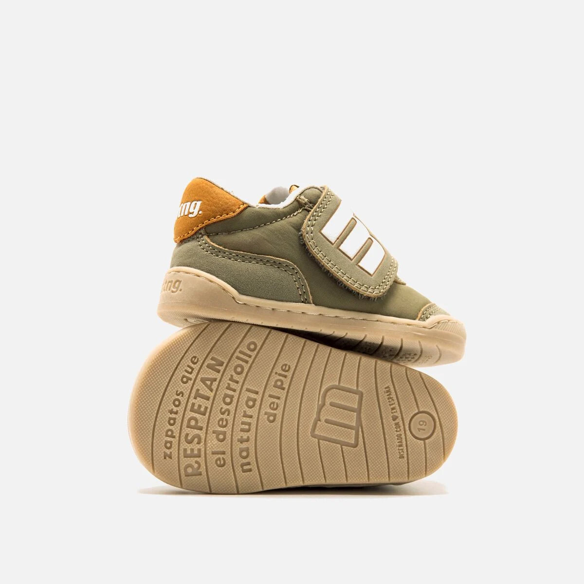 Deportiva respetuosa primeros pasos Free Baby verde - Ohana Barefoot