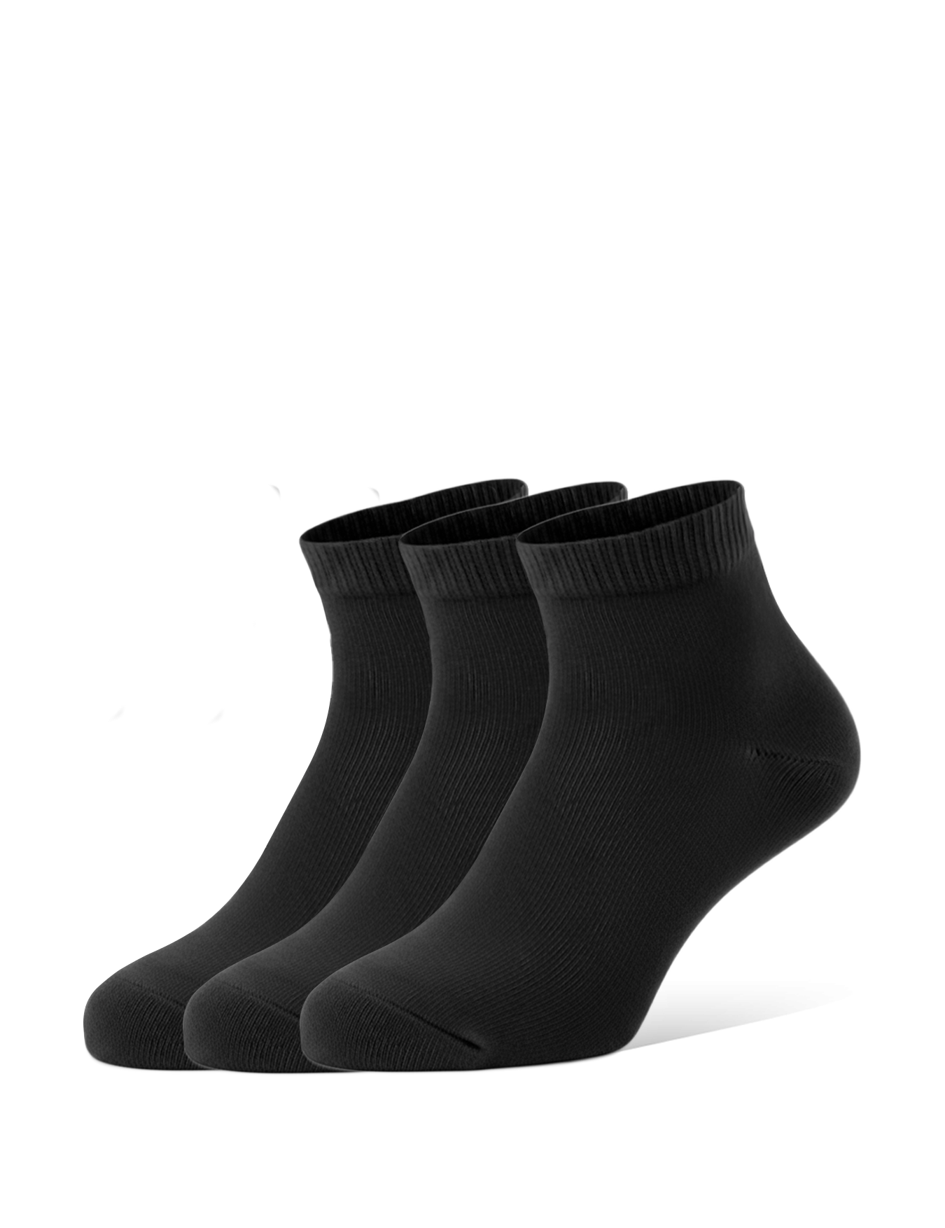 Pack de 3 pares decalcetines anatomicos Luw Cut Black - Ohana Barefoot